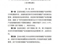 最高1000万元！广州发布支持新型储能产业发展资金管理办法
