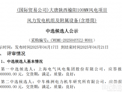 大唐180MW世纪新能源网项目中标候选人公示！